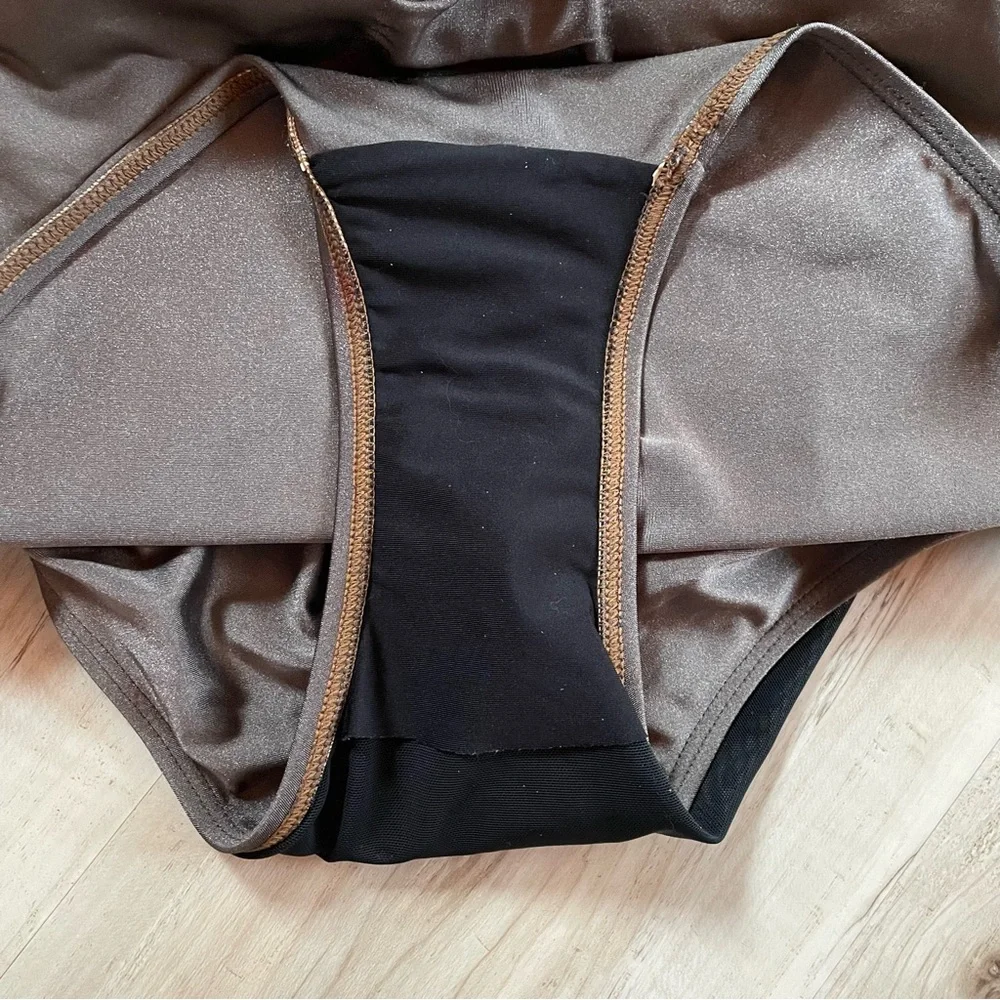 Ruched One-Piece Swimsuit in metallic gray - Picture 10 of 10